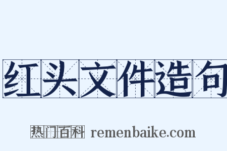 红头文件造句是什么意思的图片